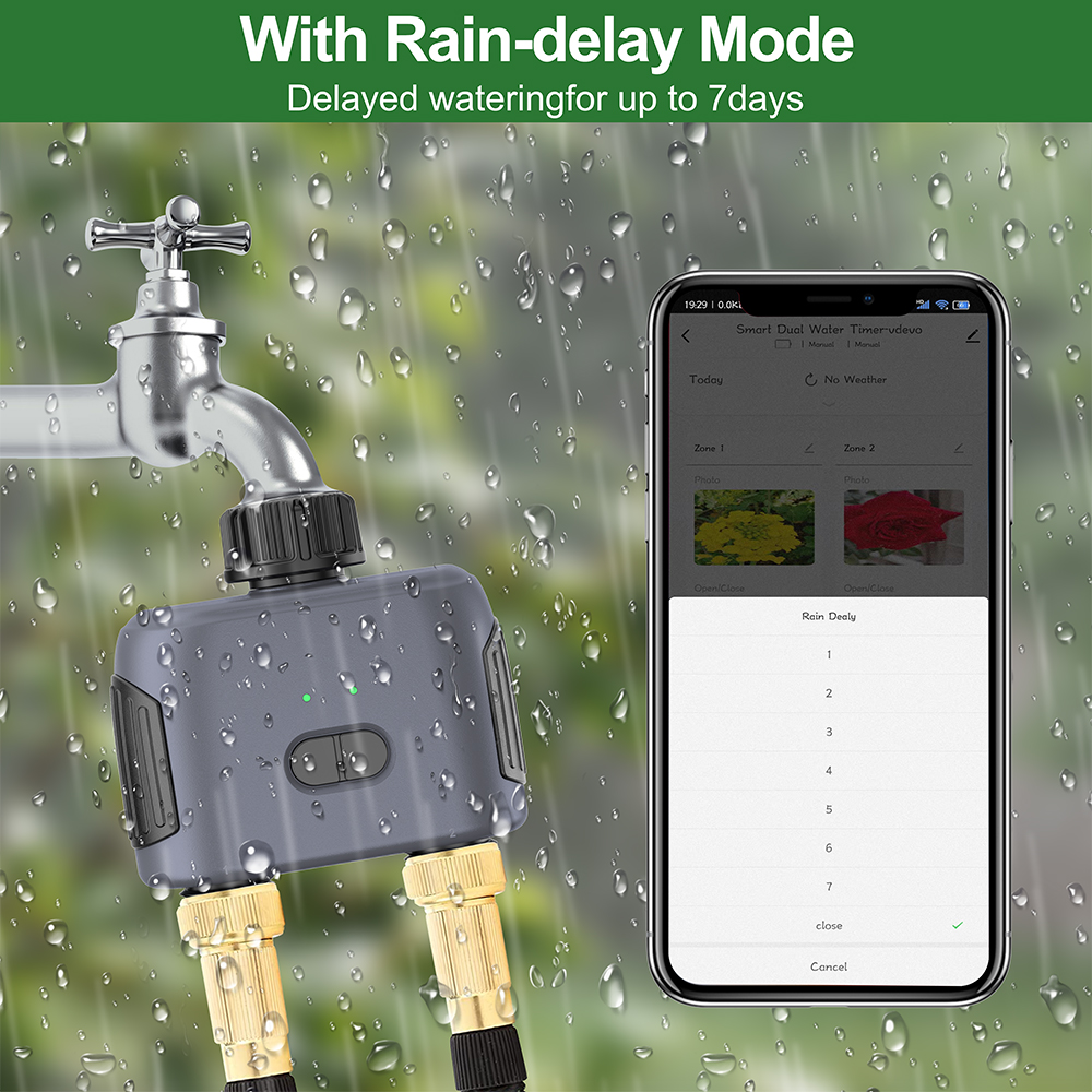 Smart Garden Tap Timer - Tuya Zigbee/Bluetooth Water Timer Controller Valve