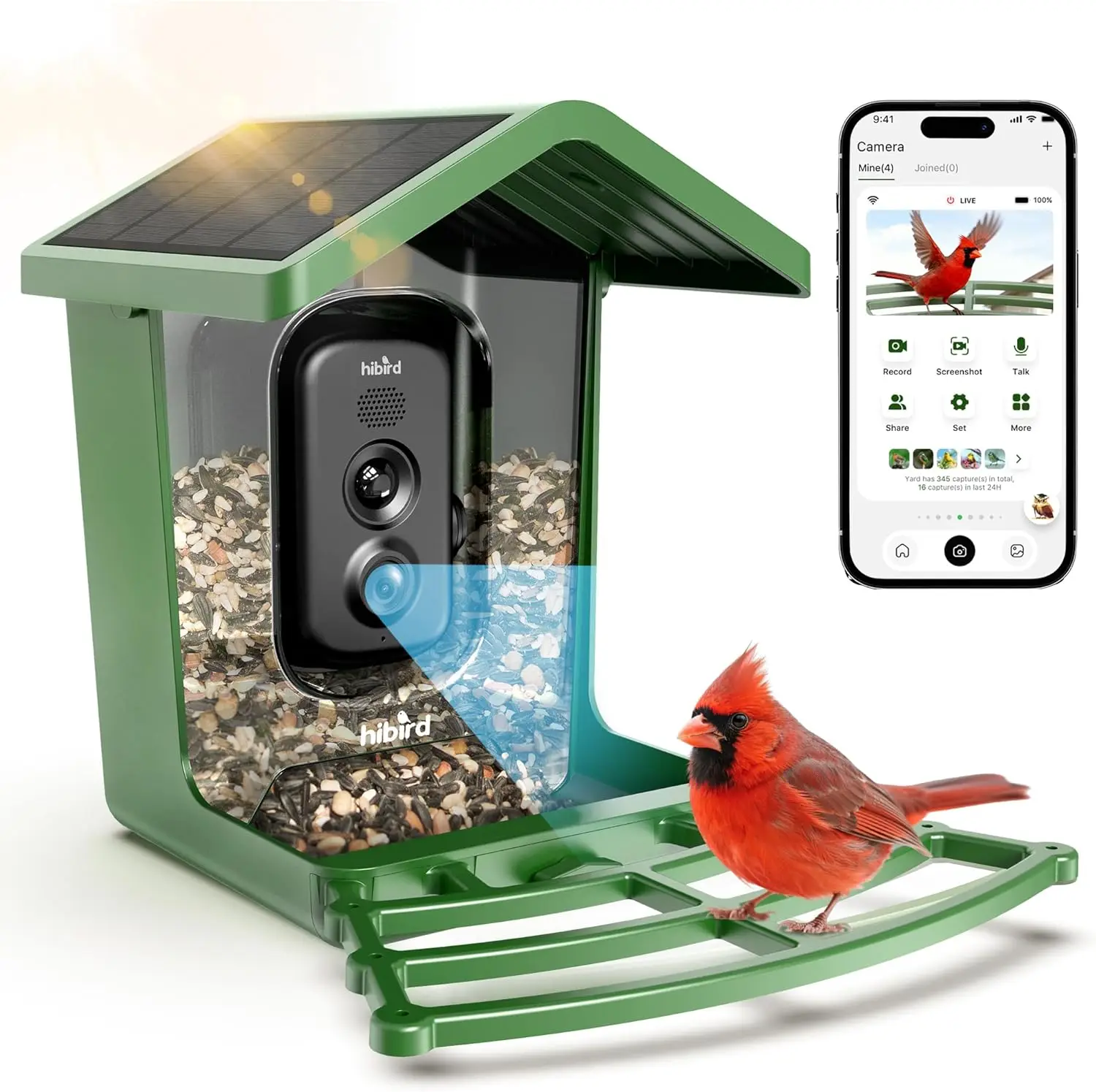 Smart Bird Feeder Camera - Solar Powered Smart Bird Feeder with