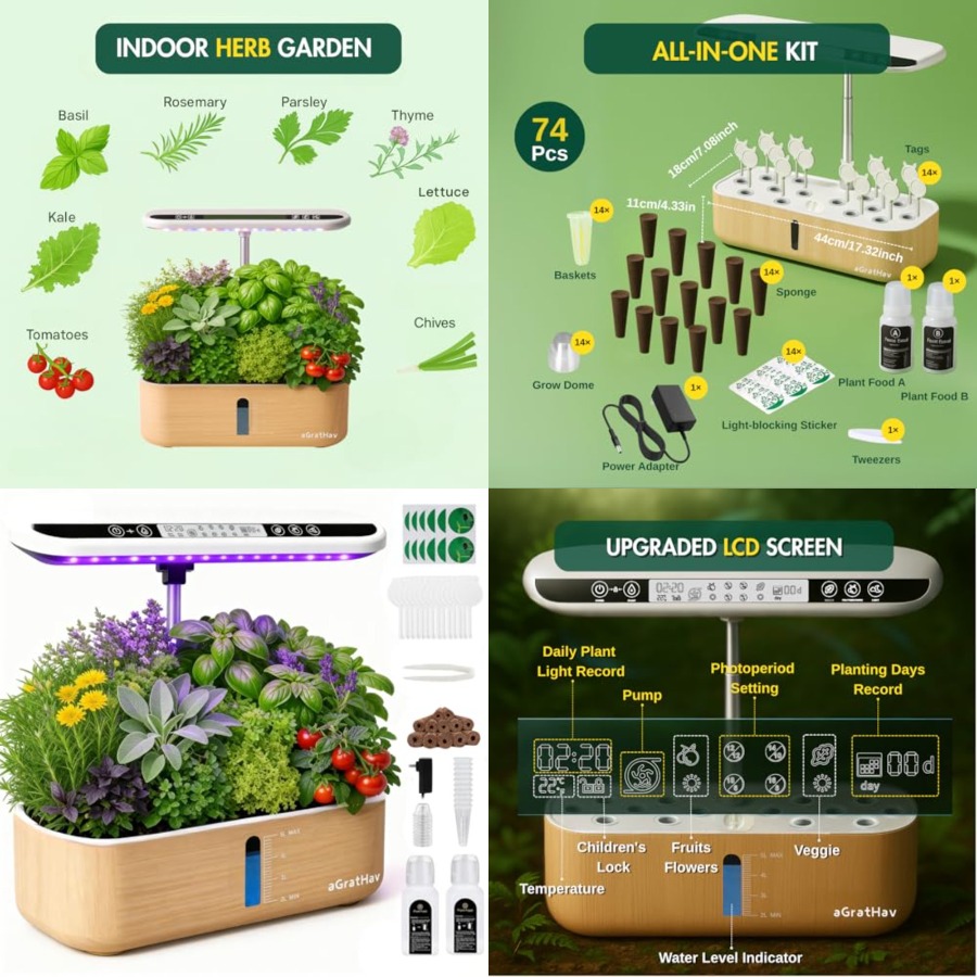 Smart Pod Garden - Hydroponics Growing System Kit, Indoor Herb