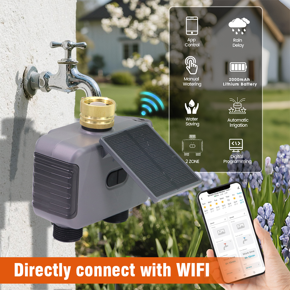 Tuay Smart Solar 2-Zone Wateri - Smart Garden Tap Timer avaliação e preço
