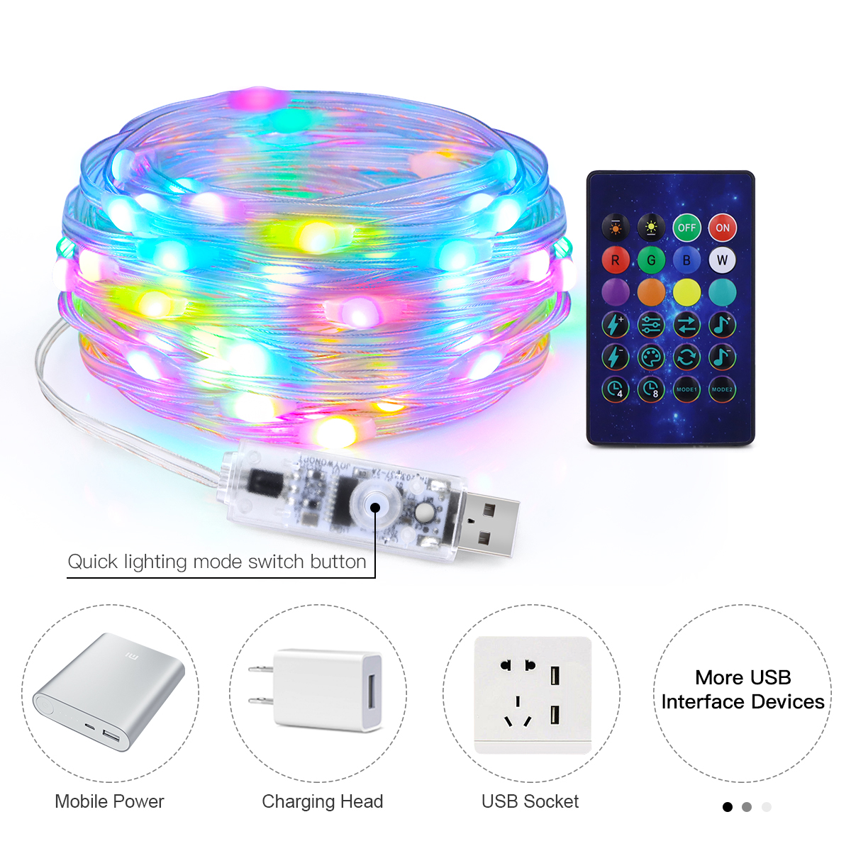 Smart USB Bluetooth WS2812B RG - Smart Garden Festoon Lights avaliação e preço