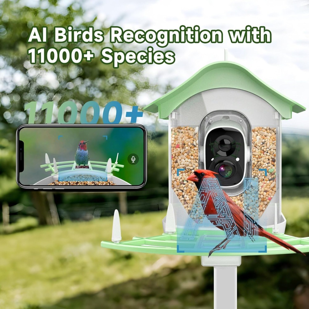 Solar Powered Smart Bird Feede - Smart Bird Feeder Camera avaliação e preço