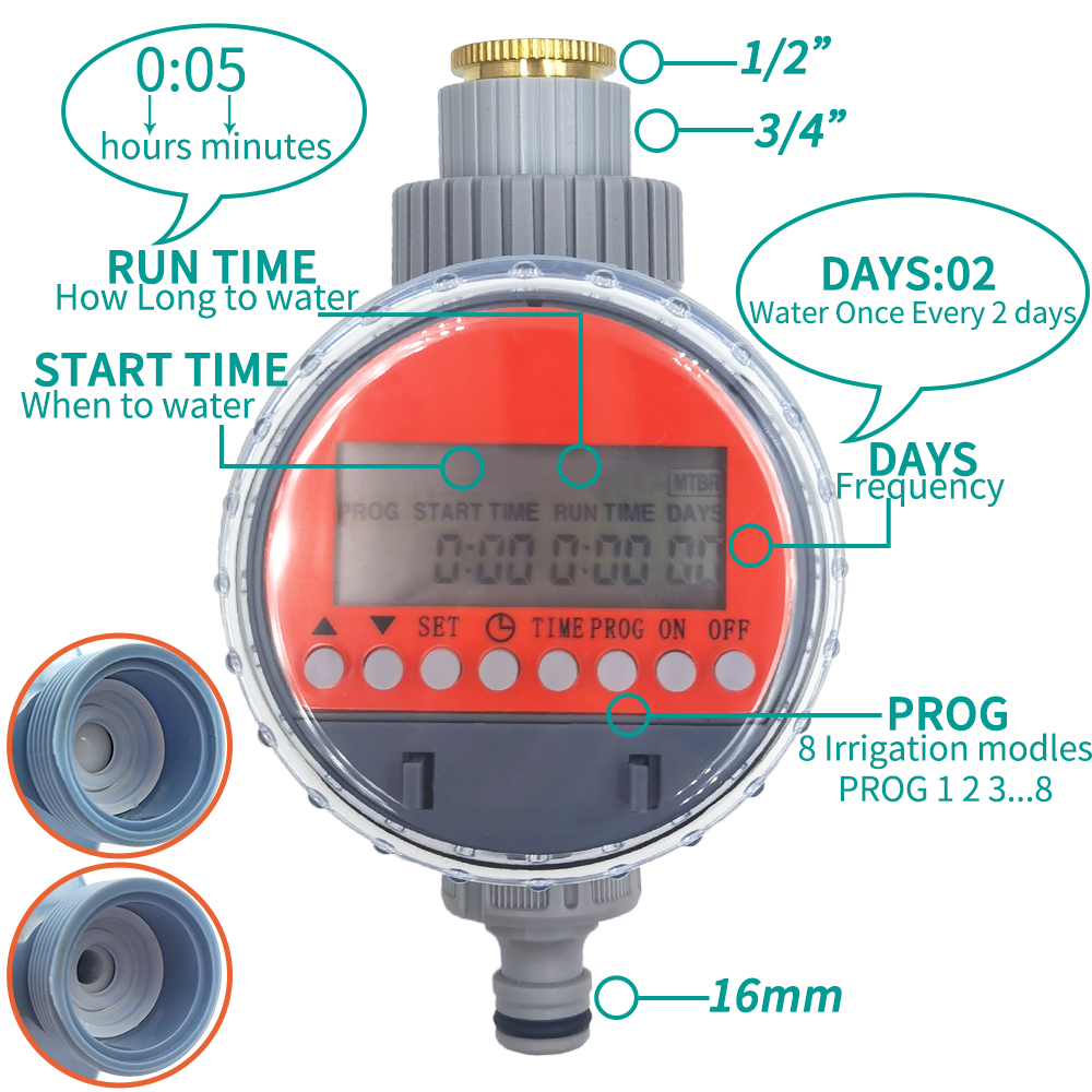 WUJIE Ball Valve Irrigation Ti - Smart Garden Tap Timer avaliação e preço
