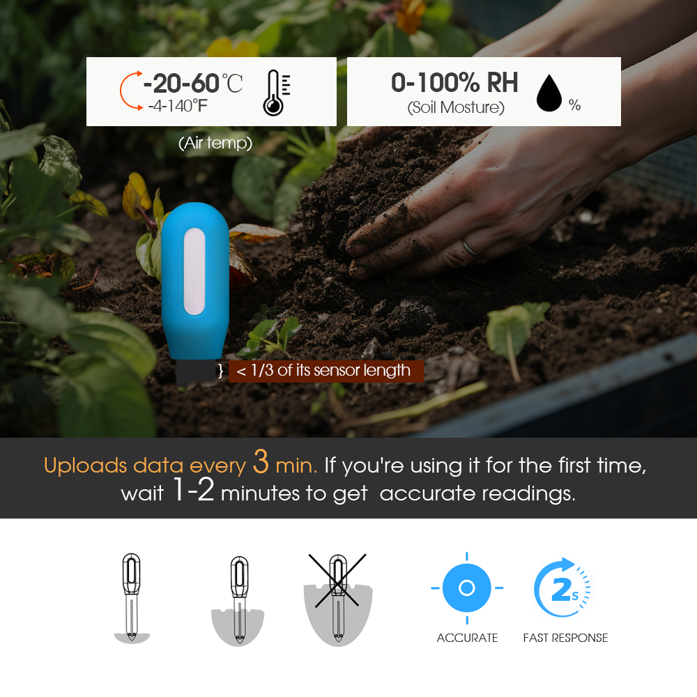 Smart Zigbee Soil Sensor for H - Smart Garden Sensors avaliação e preço