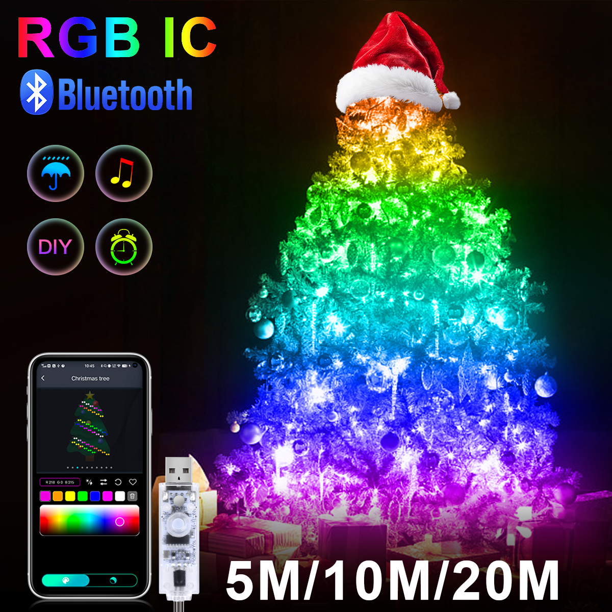Wireless Bluetooth APP Control - Smart Garden Festoon Lights avaliação e preço