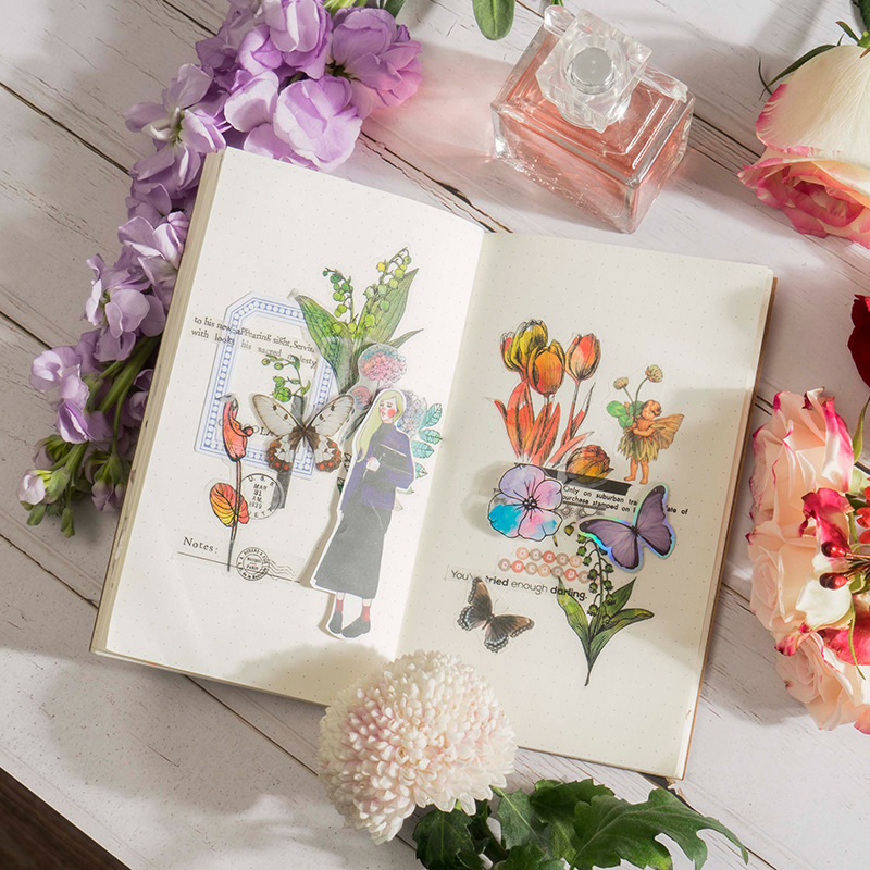 30pcs Kawaii Stationery Sticke - Garden Journal Planner avaliação e preço