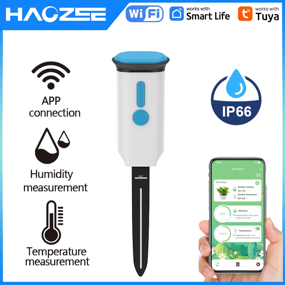 Haozee Tuya Smart WiFi Soil Mo - Smart Garden Sensors avaliação e preço
