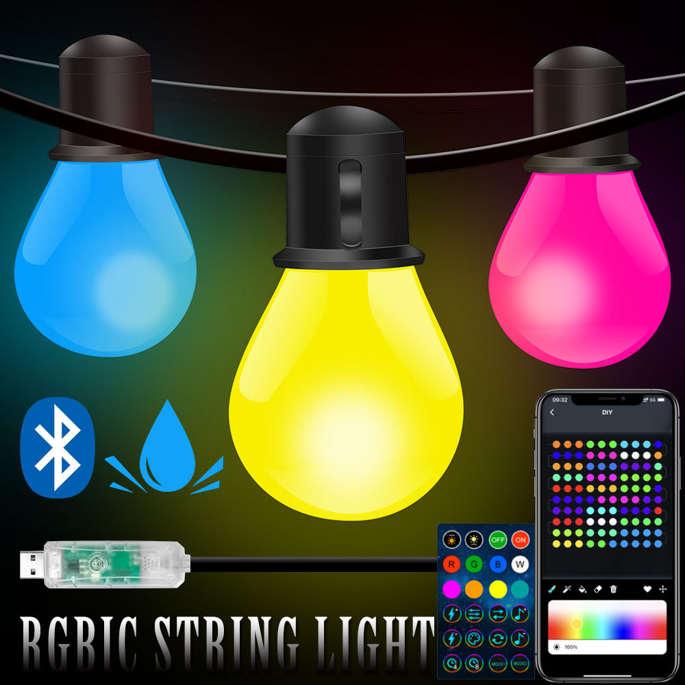 Smart WIFI and Bluetooth G40 L - Smart Garden Festoon Lights avaliação e preço