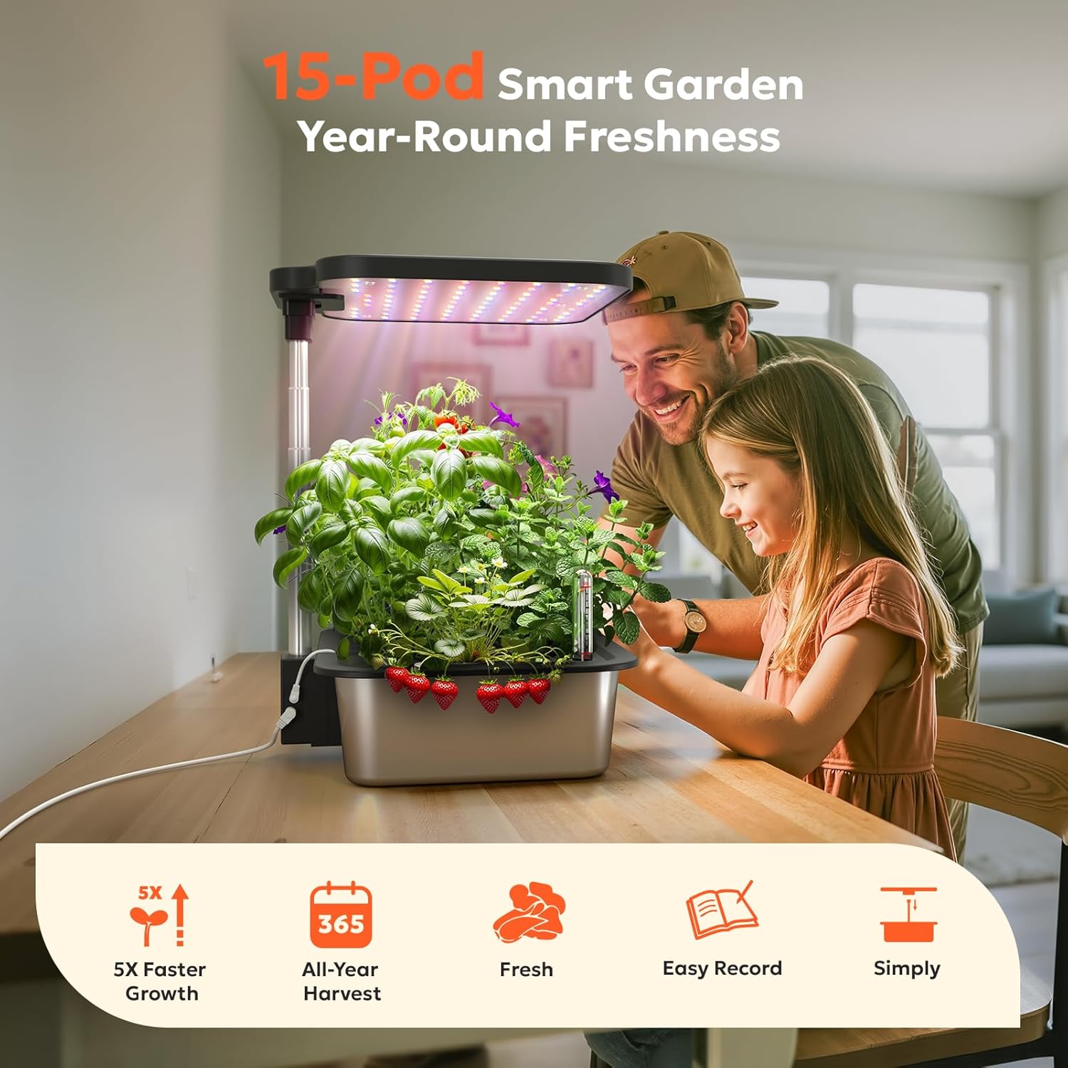 15-Pod Smart Hydroponics Growi - Smart Pod Garden avaliação e preço