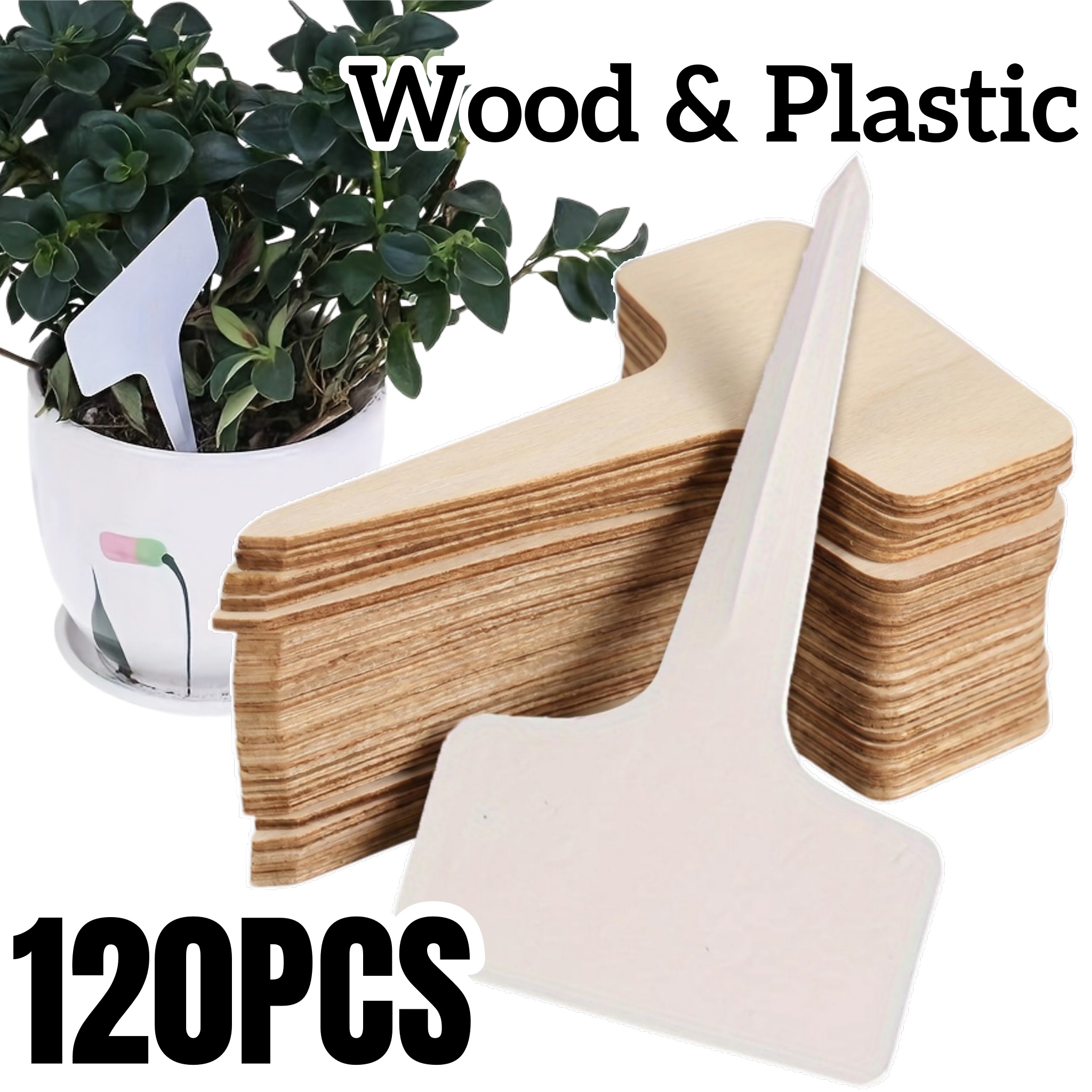 20/120pcs Durable T-Shaped Pla - Garden Journal Planner avaliação e preço