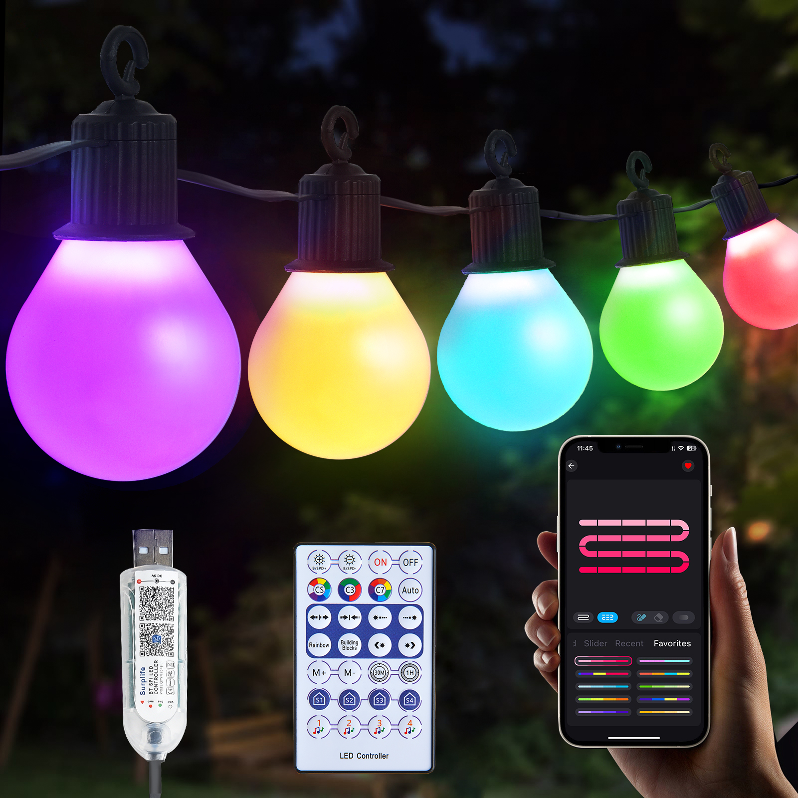 Smart G40 LED Bulb String Ligh - Smart Garden Festoon Lights avaliação e preço