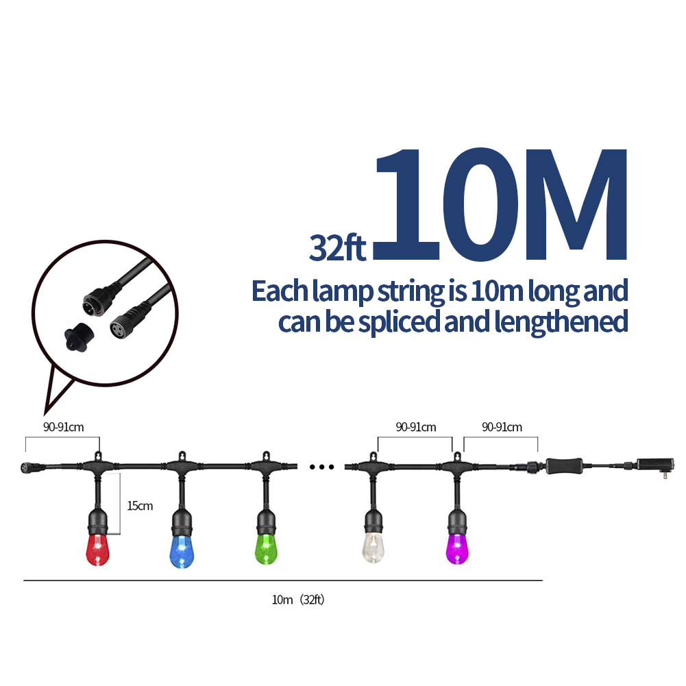 10m 20m 30m Outdoor Fairy RGB  - Smart Garden Festoon Lights avaliação e preço