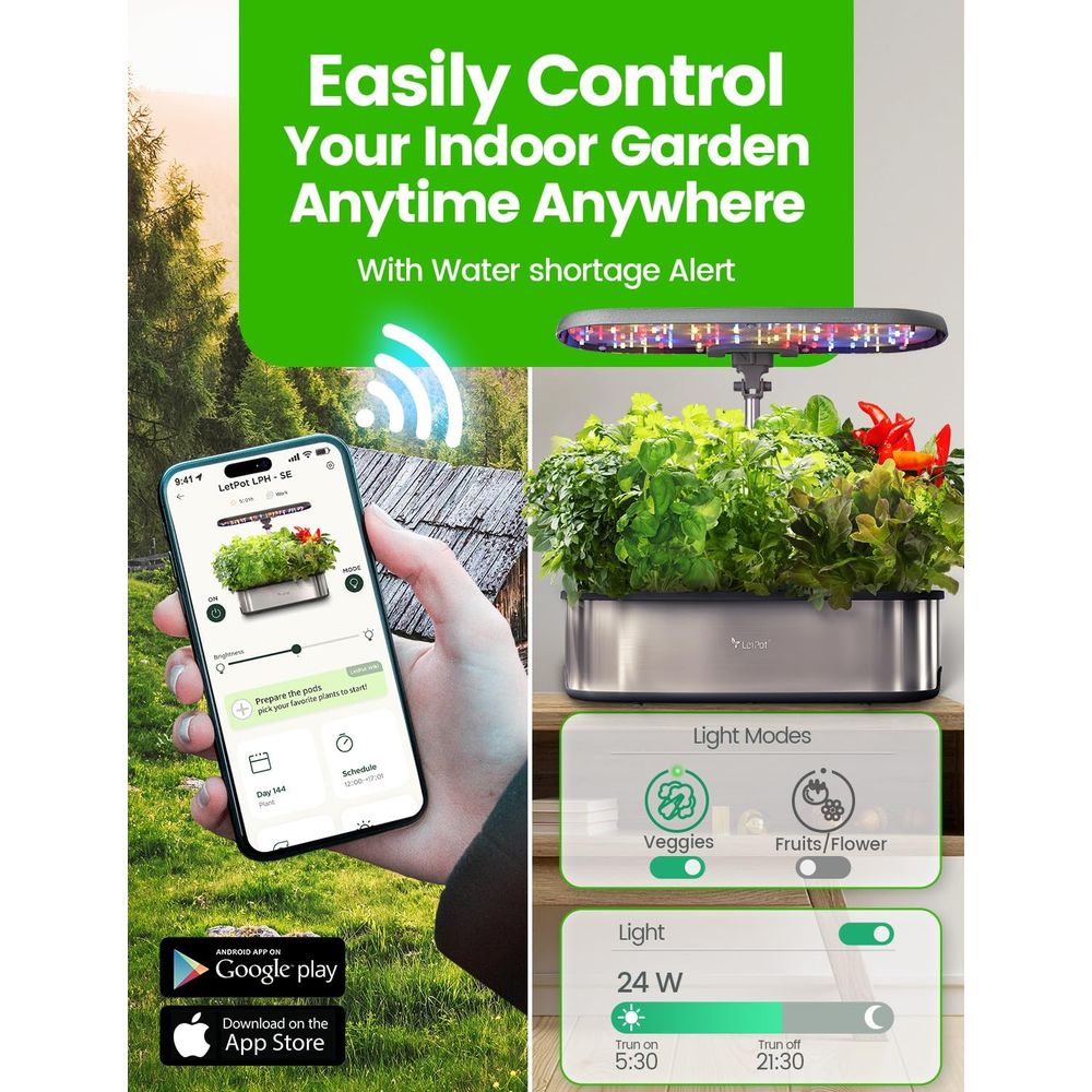 12-Pod Hydroponic Herb Garden  - Smart Pod Garden avaliação e preço