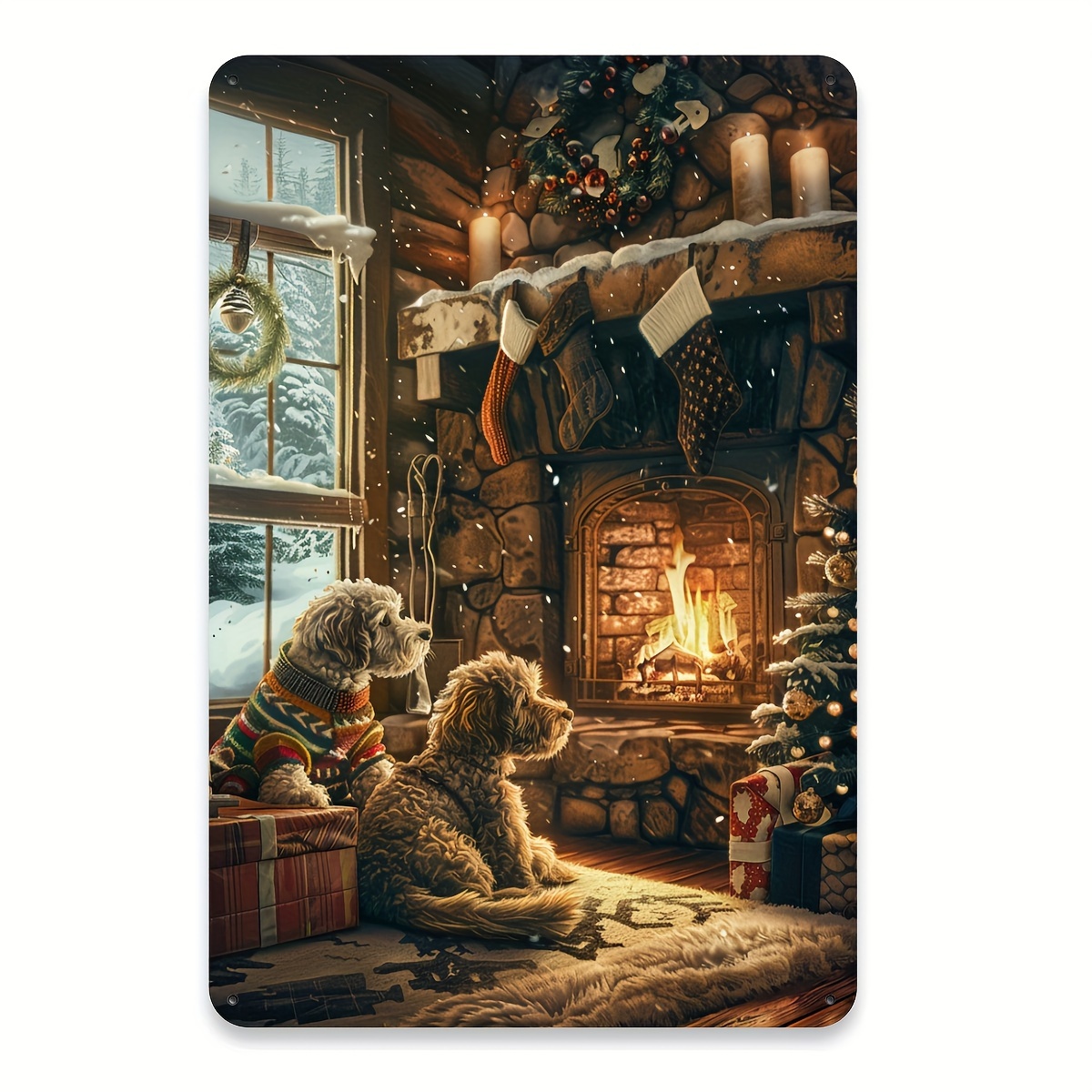 Vintage Dog by Christmas Firep - Smart Garden In Home avaliação e preço