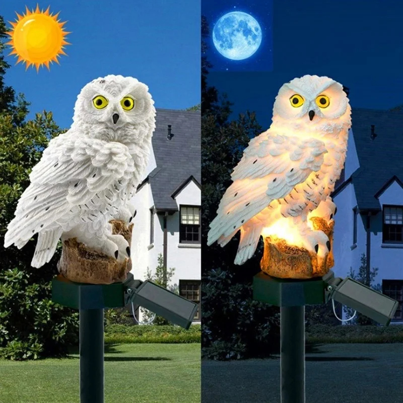 Solar Owl Statue Garden Light  - Smart Garden In Home avaliação e preço