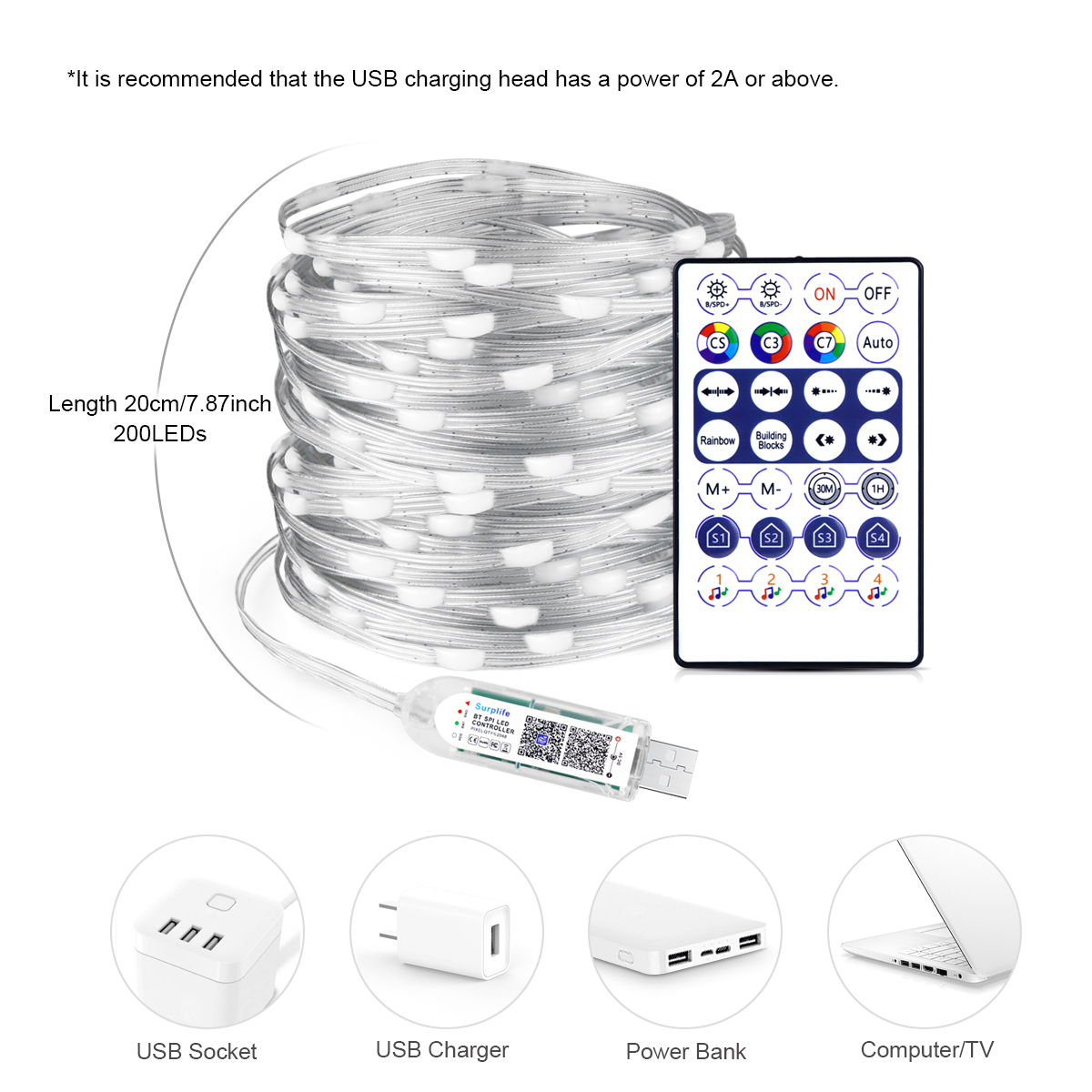 Bluetooth RGB LED String Light - Smart Garden Festoon Lights avaliação e preço