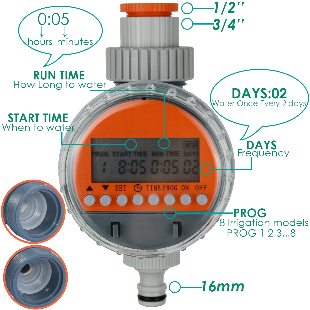 KESLA Garden Ball Valve Water  - Smart Garden Tap Timer avaliação e preço