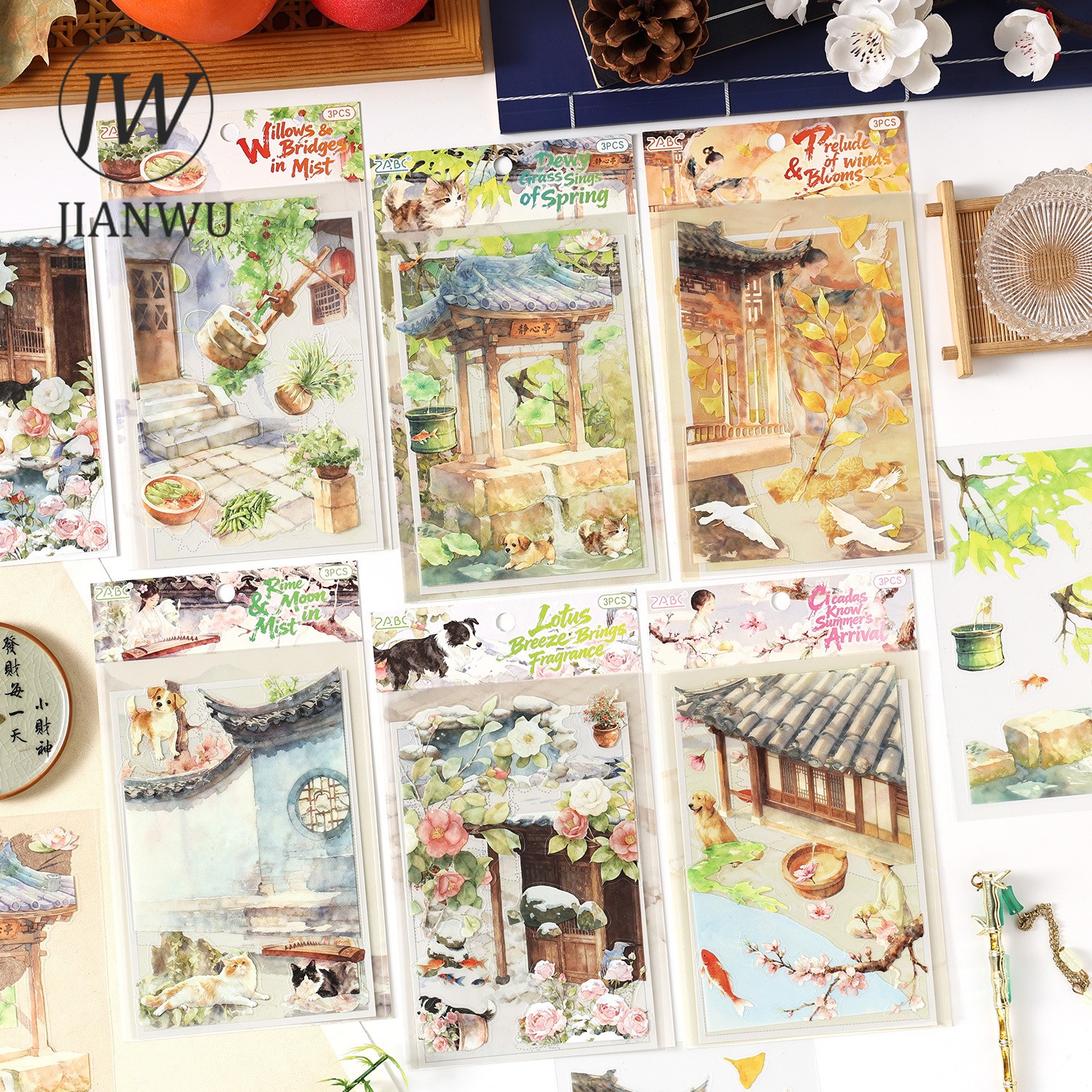 JIANWU Seasons of Blossom Seri - Garden Journal Planner avaliação e preço