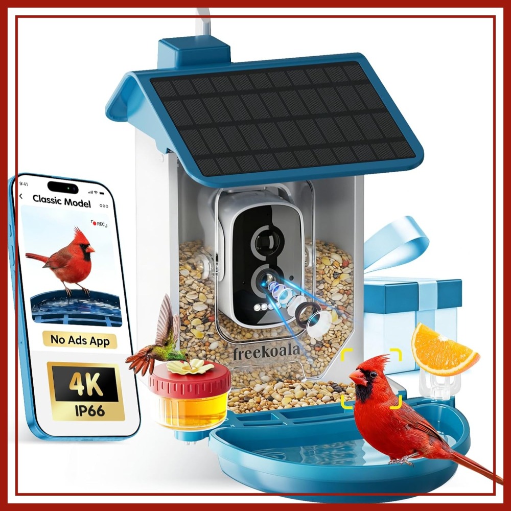 4K UHD AI Bird Feeder Camera,  - Smart Bird Feeder Camera avaliação e preço