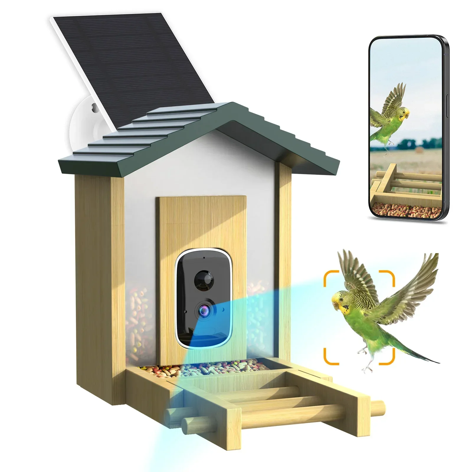 In stock Bamboo with Solar Pow - Smart Bird Feeder Camera avaliação e preço