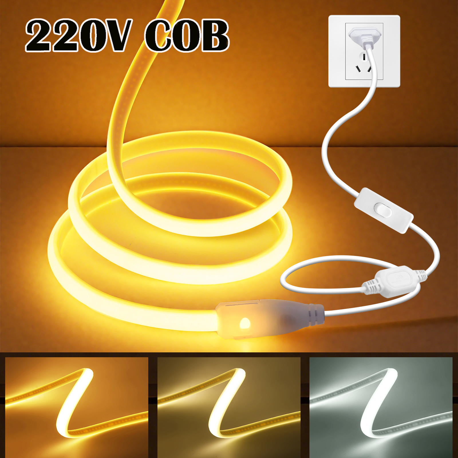 AC 220V COB Strip With ON/OFF  - Smart Garden In Home avaliação e preço