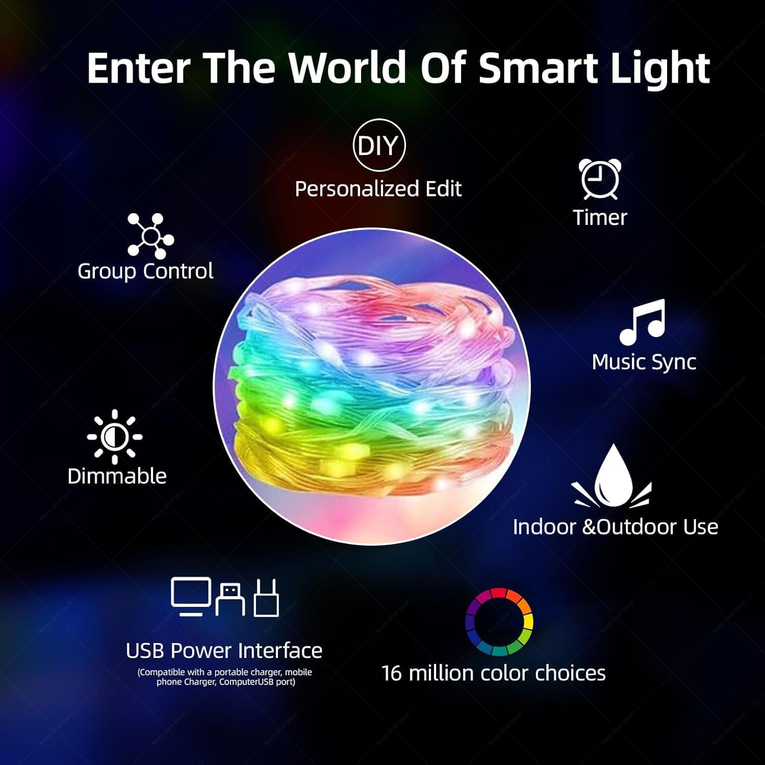 10M LED String Light Smart Blu - Smart Garden Festoon Lights avaliação e preço