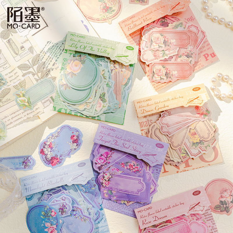 60pcs Kawaii Stationery Sticke - Garden Journal Planner avaliação e preço