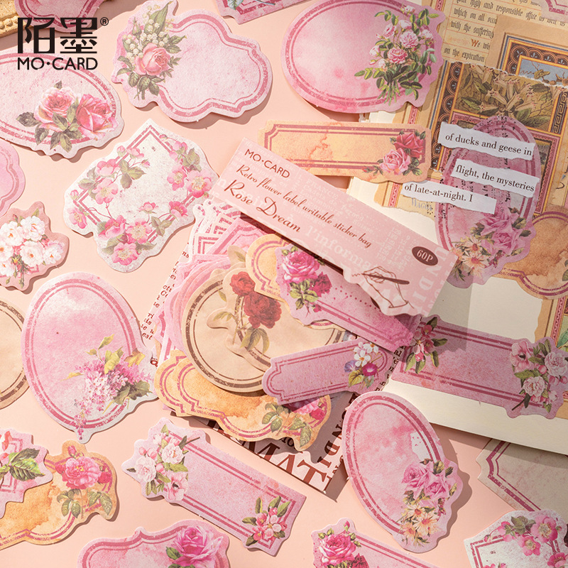 60pcs Kawaii Stationery Sticke - Garden Journal Planner avaliação e preço