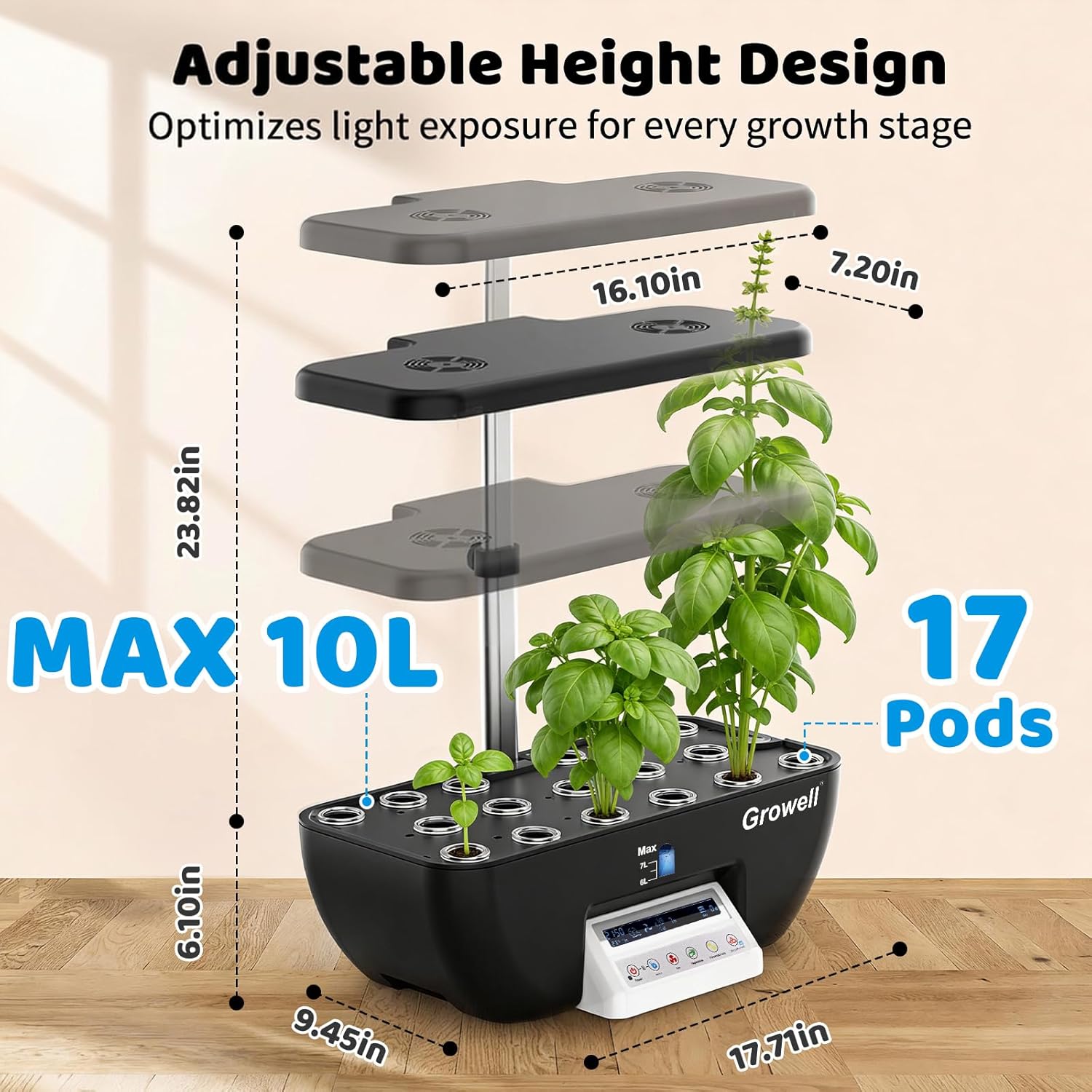 17 Pods Hydroponics Growing Sy - Smart Pod Garden avaliação e preço