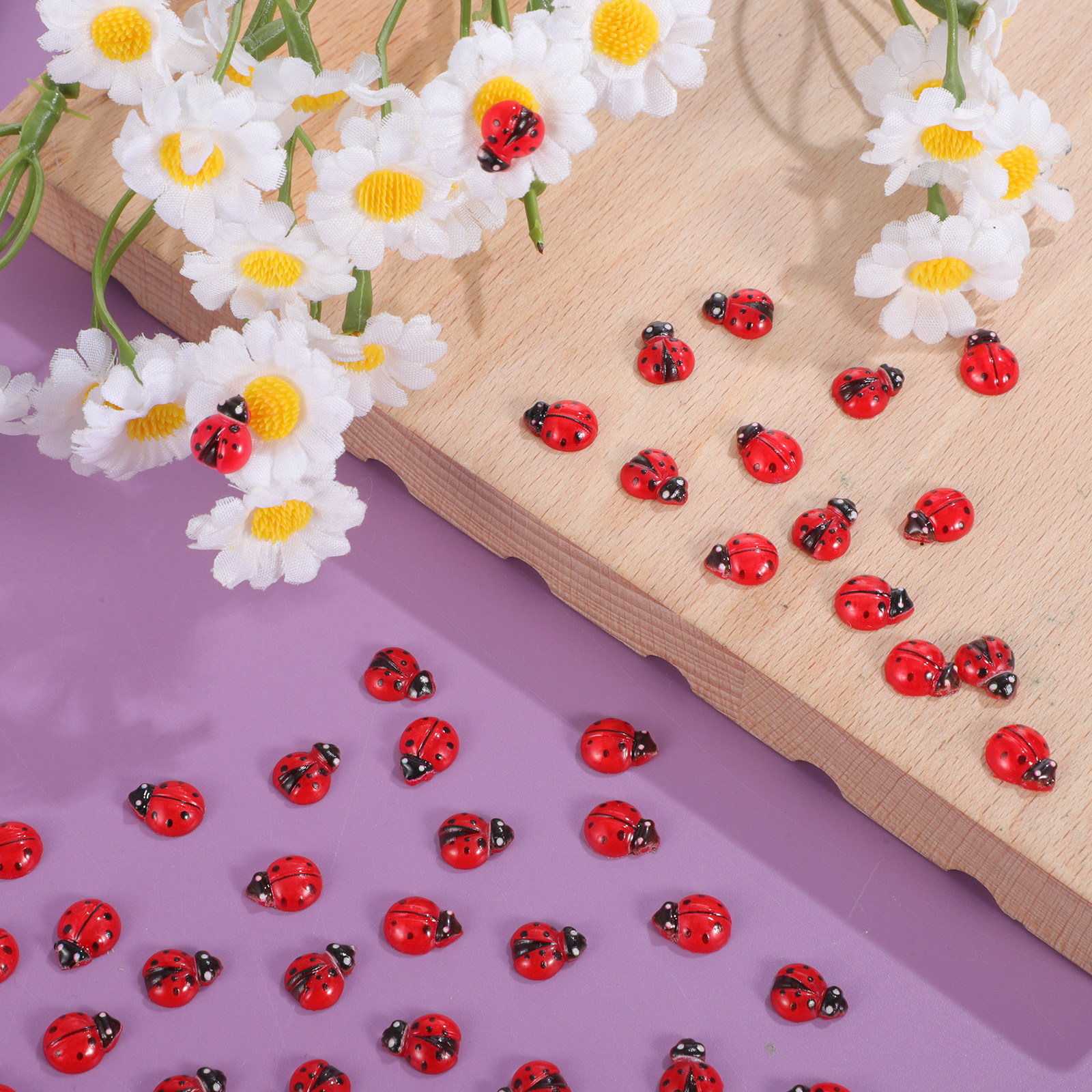 100Pcs Mini Ladybug Resin Smal - Smart Garden Mini avaliação e preço