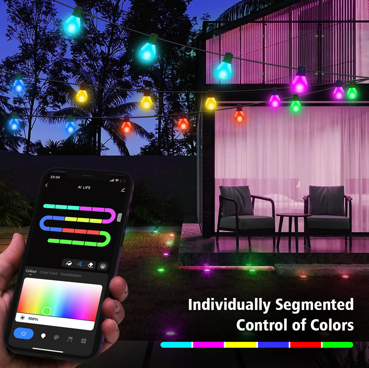 Tuya Smart WIFI G40 LED Bulb S - Smart Garden Festoon Lights avaliação e preço