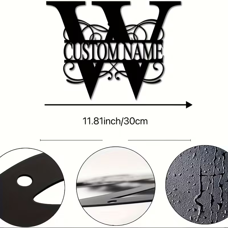 Classic Custom Monogram Metal  - Smart Garden In Home avaliação e preço