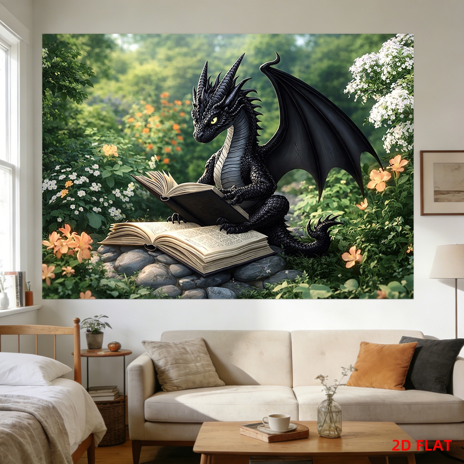 Fantasy Dragon Reading Book Ta - Garden Journal Planner avaliação e preço