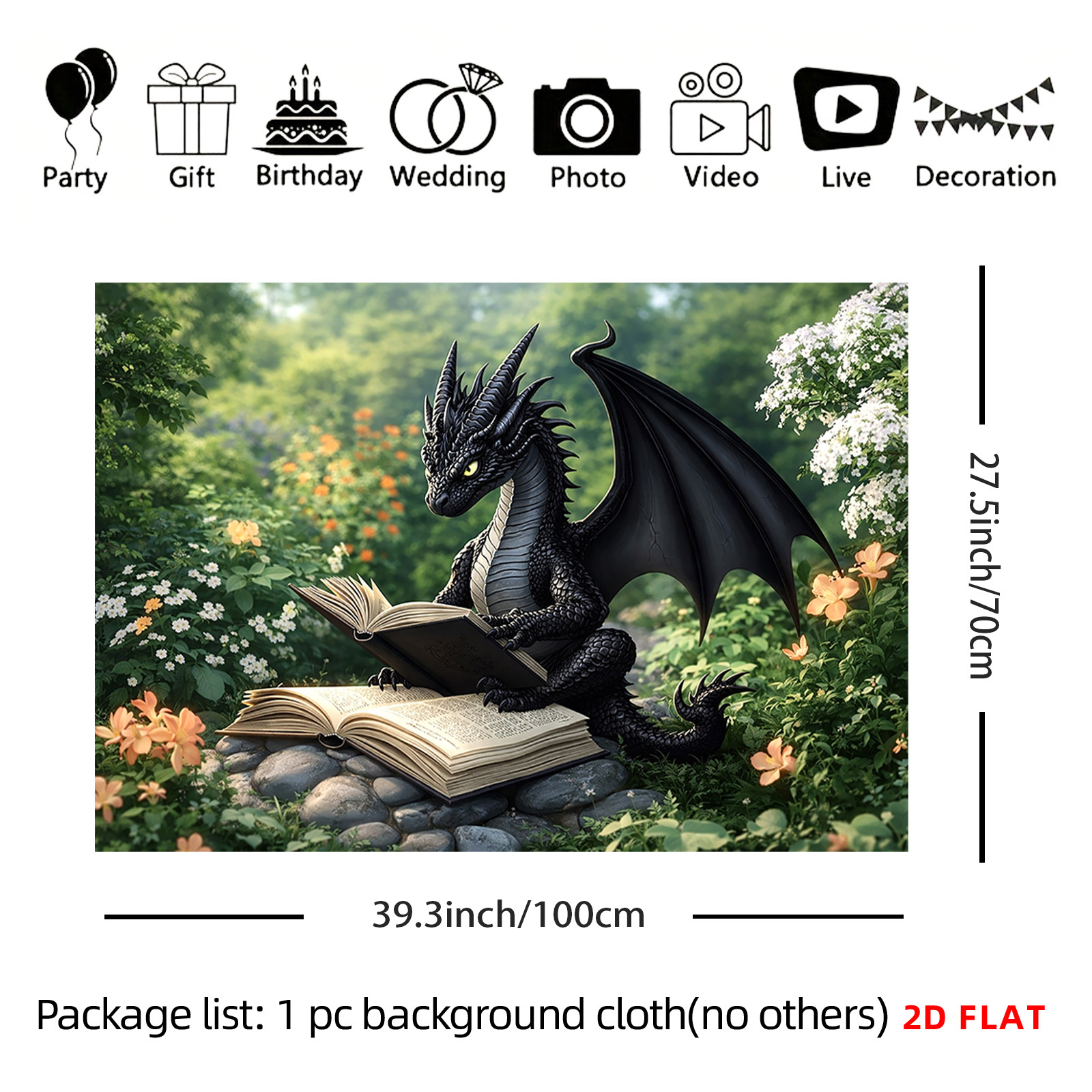Fantasy Dragon Reading Book Ta - Garden Journal Planner avaliação e preço