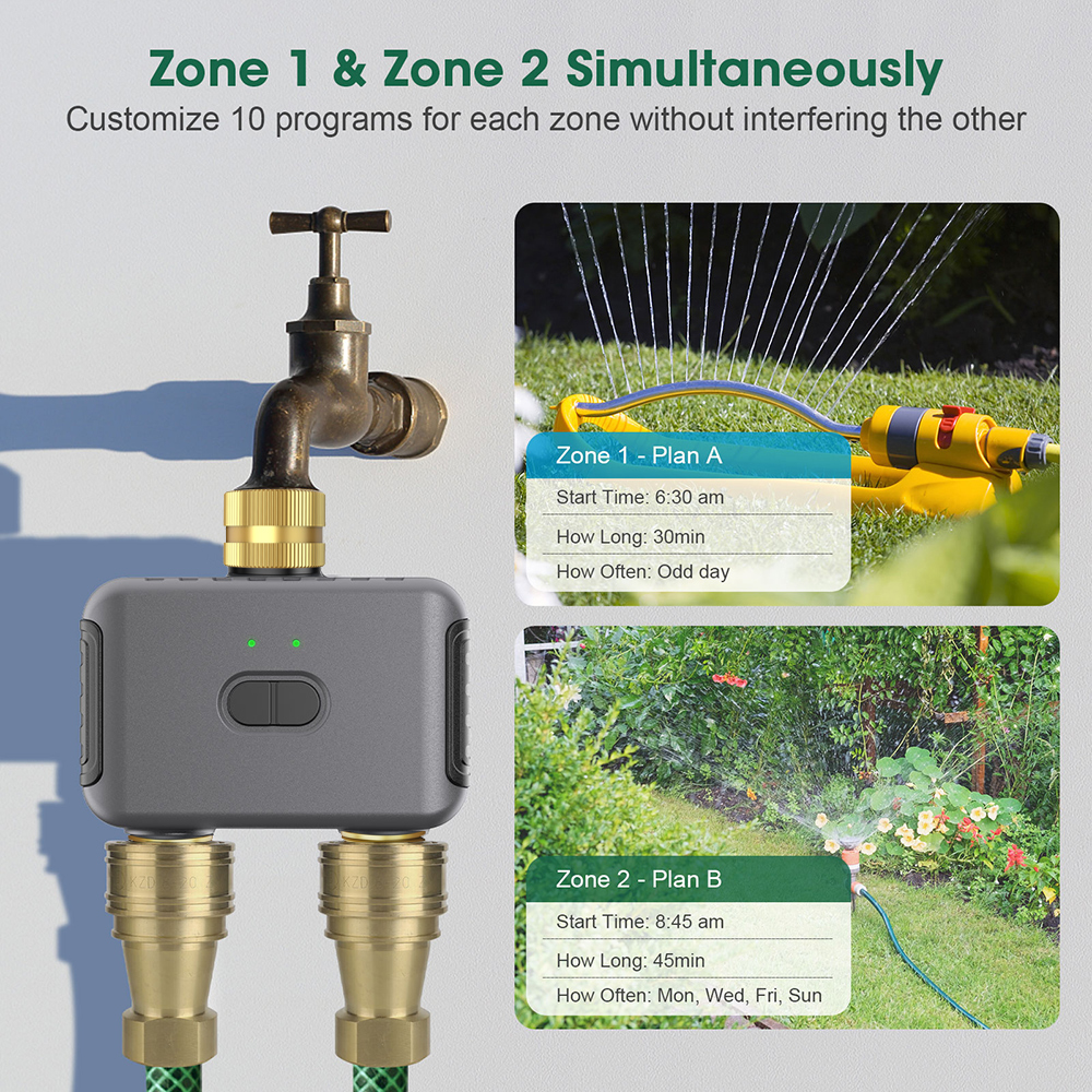 Tuya 2 Zone Watering Timer Gar - Smart Garden Outdoor avaliação e preço